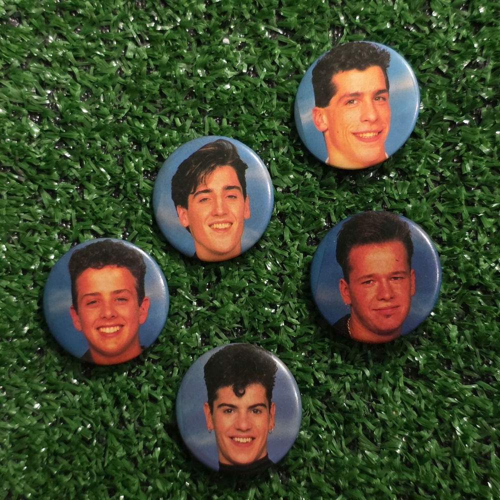 Vintage New Kids On The Block Portrait Pins Small- Full Set